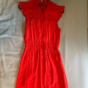 Ella Moss for Barney’s New York red button down dress, size XS